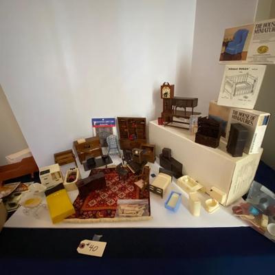 Vintage Doll House Furniture Lot
