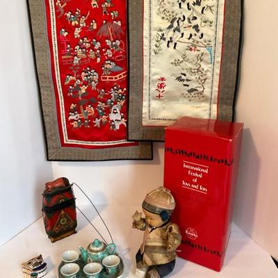 Oriental Doll and DÃ©cor Lot