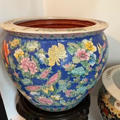 Oriental Fish Bowl Planter Lot