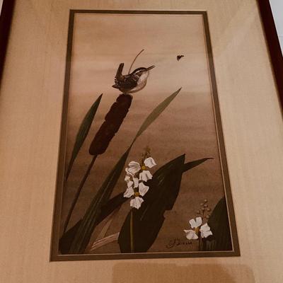 Framed Bird Art Lot