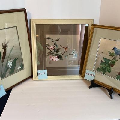 Framed Bird Art Lot
