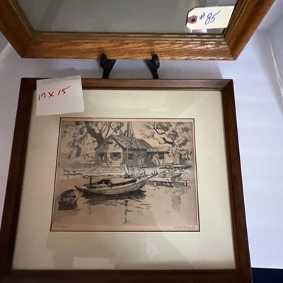 Framed Art Lot Point Pleasant & St. Michaels Church