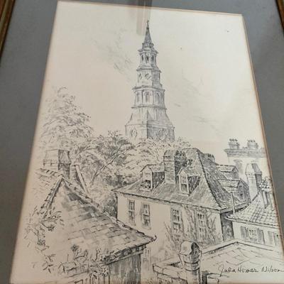 Framed Art Lot Point Pleasant & St. Michaels Church
