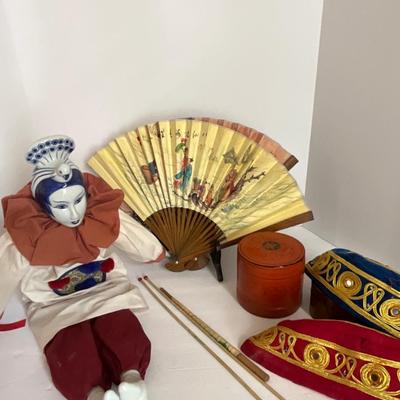 Thailand Blue and White Doll and More Lot