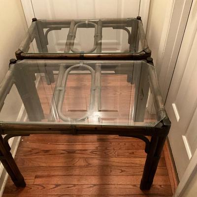 Pair of Bamboo End Tables