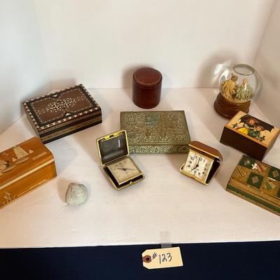 Travel Box and Trinket Lot