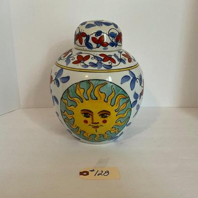 Sun Decorated Ginger Jar