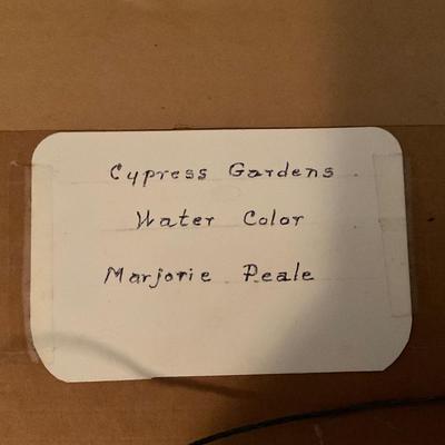 Cypress Garden Water Color Painting By Marjorie Peale