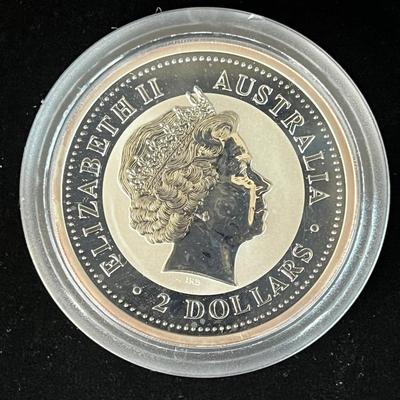 LUNAR SERIES Horse 2 oz 999 Silver Coin Australian Elizabeth II