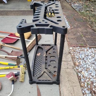 Assortment of Yard Tools and a Tool Caddy (G-DW)
