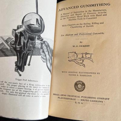 1940 First Edition Book titled Advanced Gunsmithing W.F. Vickery