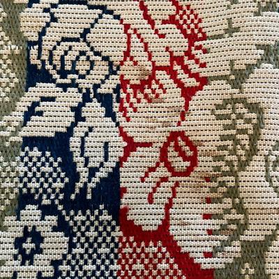 Phenominal Antique 19th C Double Jacquard Coverlet w Eagles