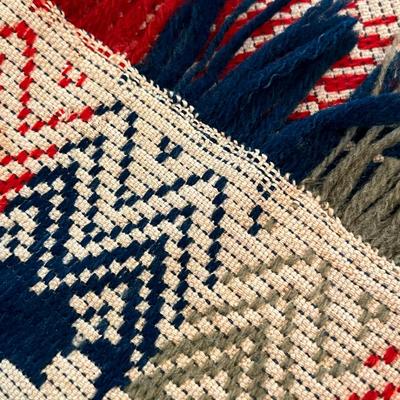 Phenominal Antique 19th C Double Jacquard Coverlet w Eagles