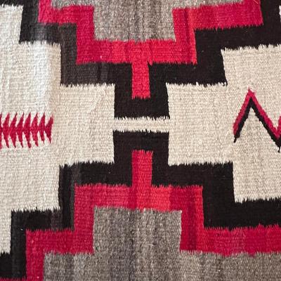 Antique Navajo Rug Classic Storm Pattern Great Condition!