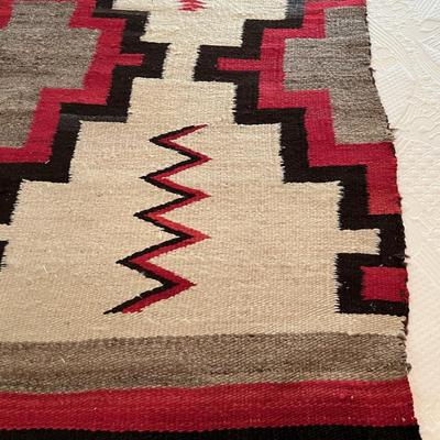 Antique Navajo Rug Classic Storm Pattern Great Condition!