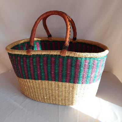Hand Woven Basket w/ Sewing Supplies (UR-BBL)