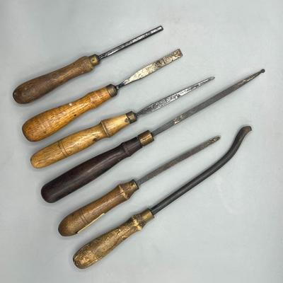 Mixed Lot of Antique Various Chisels wood working tools