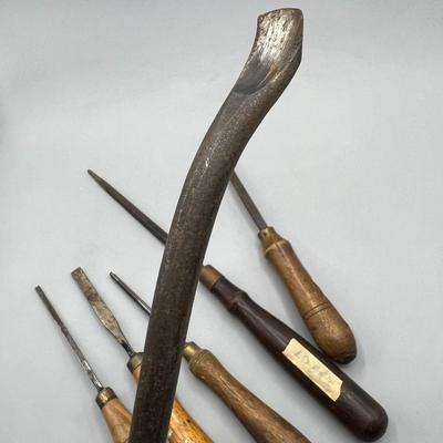 Mixed Lot of Antique Various Chisels wood working tools