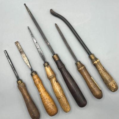 Mixed Lot of Antique Various Chisels wood working tools