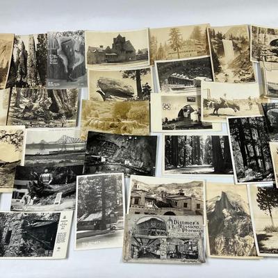 Lot of Vintage Antique Americana Travel Written On Souvenir Postcards Rodeos, Nature Park, & More