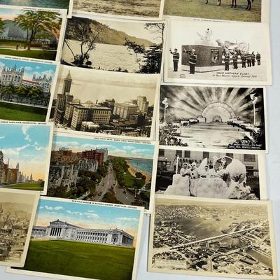 Vintage Lot of Souvenir Postcards Church Missions, Chicago, Japan, American Sightseeing, & More