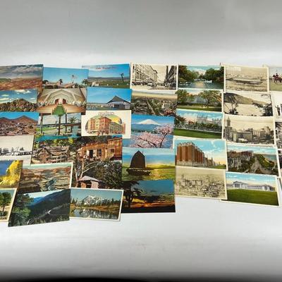 Vintage Lot of Souvenir Postcards Church Missions, Chicago, Japan, American Sightseeing, & More
