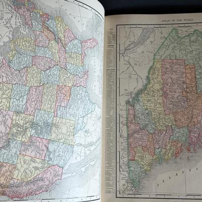 Rare 1899 Rand MdNally Universal Atlas of the World