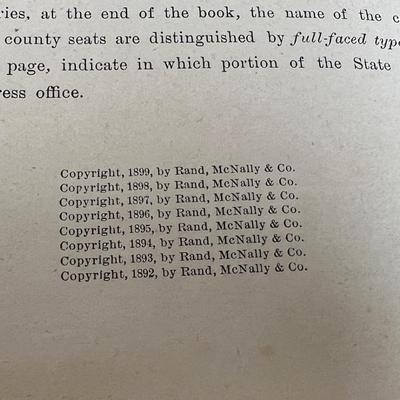 Rare 1899 Rand MdNally Universal Atlas of the World