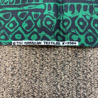 THC Hawaiian Textiles Tribal Green Fabric Material for Crafting Sewing