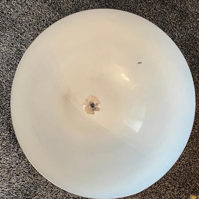 MCM Mid Century Modern Brass Floor Lamp Mushroom Shade