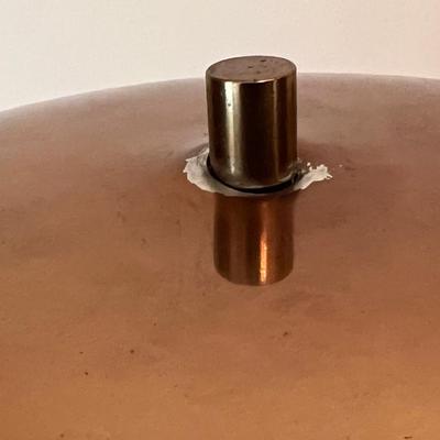 MCM Mid Century Modern Brass Floor Lamp Mushroom Shade