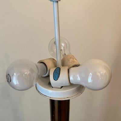 MCM Mid Century Modern Brass Floor Lamp Mushroom Shade