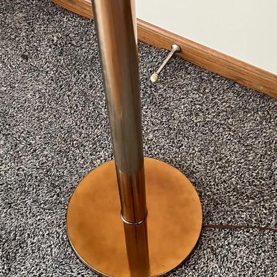 MCM Mid Century Modern Brass Floor Lamp Mushroom Shade