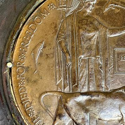 Folk Art Plaque w a Memorial Bronze Medal PROPATRIA