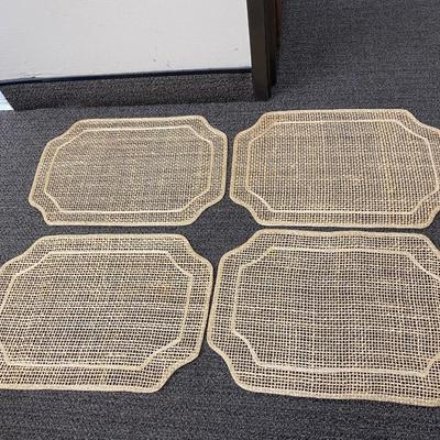 Set of 5 Vintage Sisal Woven Placemats