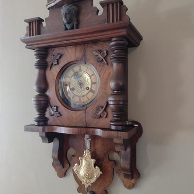 European Solid Wood Case Wall Clock