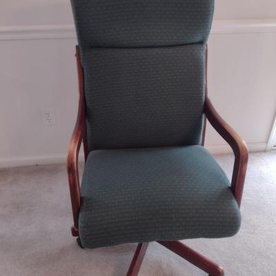 Upholstered Wood Frame Office Chair
