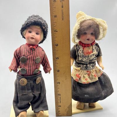 Pair of Vintage Madame Alexander Swedish Traditional Dressed Dolls