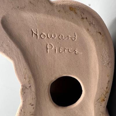 Vintage Howard Pierce Deer Fawn Clay Pottery Art Figurine Garden Home Decor