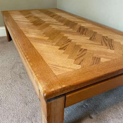 HERRINGBONE Mid Century Modern Coffee Table