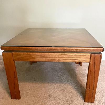 Herringbone Mid Century Modern End Table