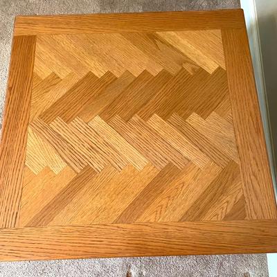 Herringbone Mid Century Modern End Table