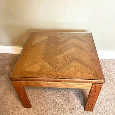 Herringbone Mid Century Modern End Table