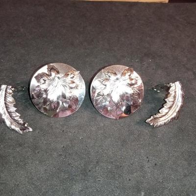 2 PAIRS OF WHITING & DAVIS CLIP ON EARRINGS