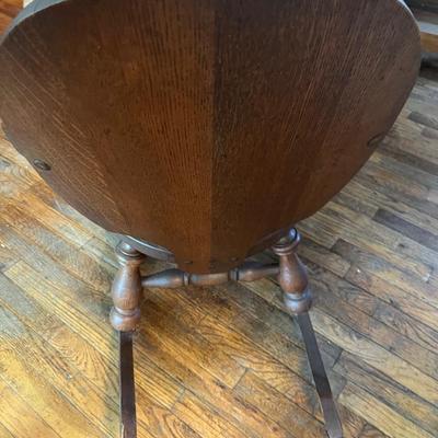 Circa 1900 Oak rocking chair image Ben Franklin