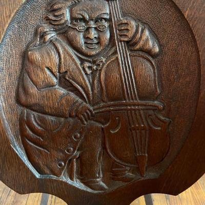 Circa 1900 Oak rocking chair image Ben Franklin