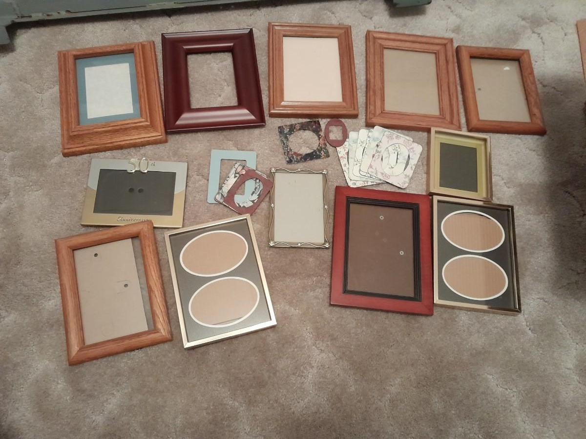 Grouping of medium sized picture frames