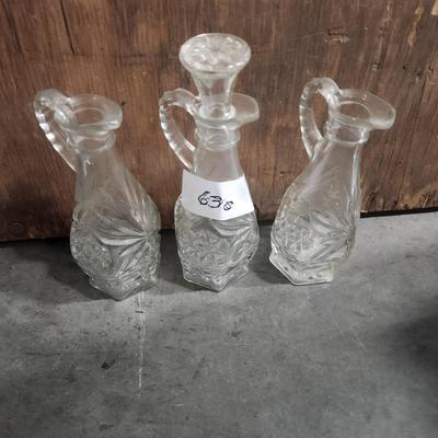 Set of glass pitchers