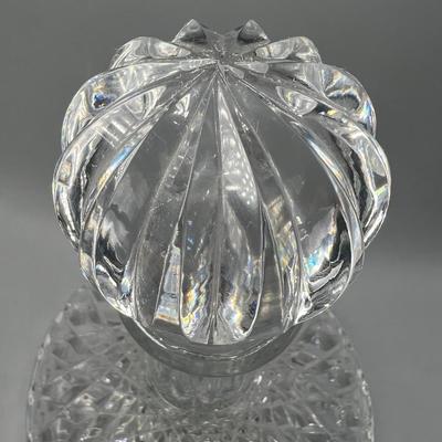Vintage Crystal Glass Mid Century Art Deco Liquor Vino Ship Decanter flat bottom