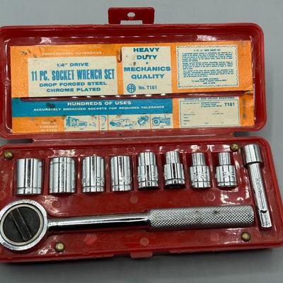 Vintage 11 Pc. Socket Wrench Set Hollywood Accessories Japan